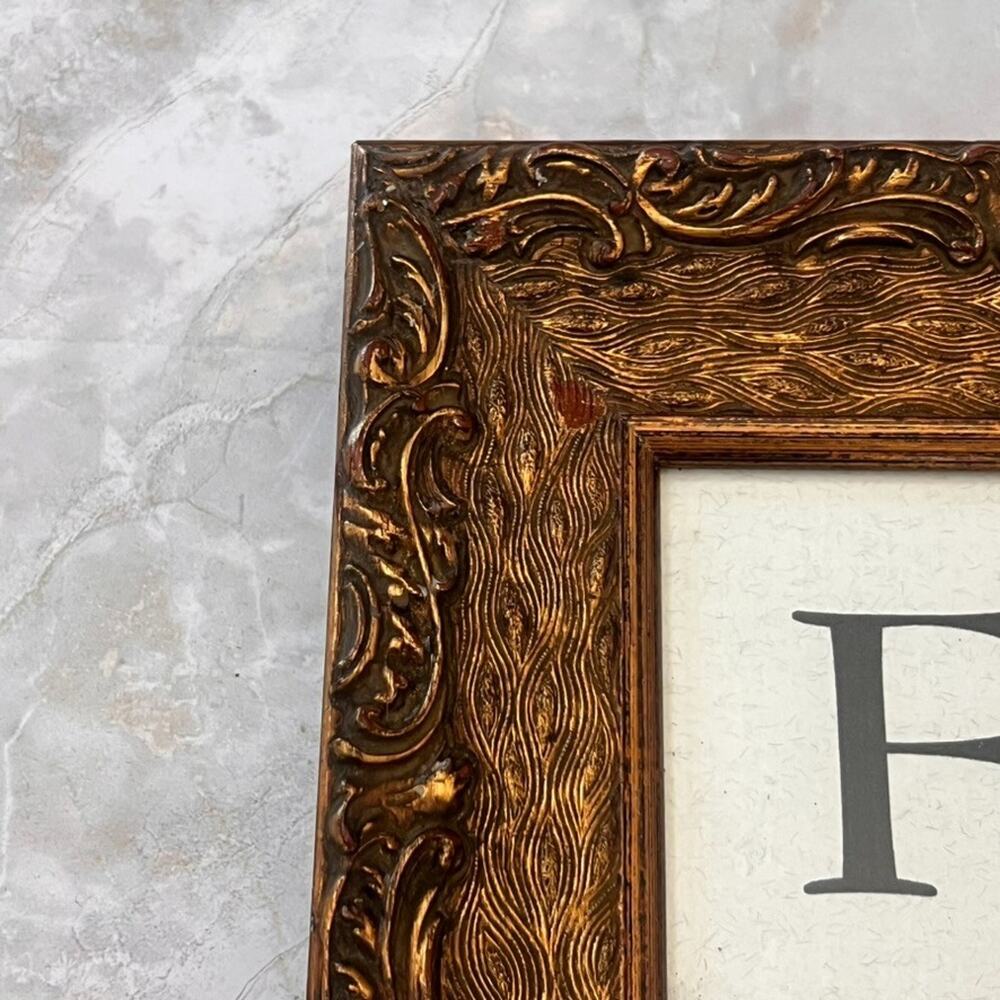 Ornate Vintage-Style Picture "Fine" Framed Word Art 6.5" x 9" - Picture 5 of 10